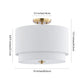 Safavieh Laconia Flush Mount - Gold Base | Ceiling Lamps | Modishstore - 3