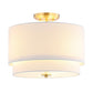 Safavieh Laconia Flush Mount - Gold Base | Ceiling Lamps | Modishstore - 2