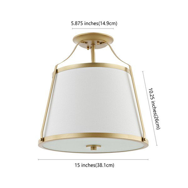 Safavieh Lanis Flush Mount - Gold | Ceiling Lamps | Modishstore - 3