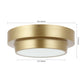 Safavieh Laius Flush Mount - Gold | Ceiling Lamps | Modishstore - 3