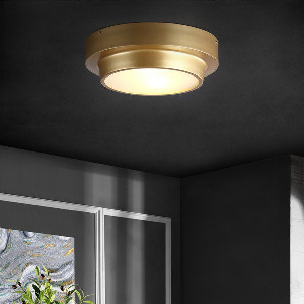 Safavieh Laius Flush Mount - Gold | Ceiling Lamps | Modishstore