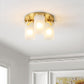 Safavieh Jeffra Flush Mount - Brass Gold | Ceiling Lamps | Modishstore