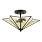 Safavieh Haruna Flush Mount - Black | Ceiling Lamps | Modishstore - 2