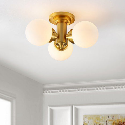 Safavieh Elenna Flush Mount - Gold | Ceiling Lamps | Modishstore