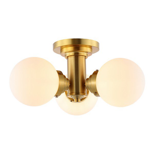 Safavieh Elenna Flush Mount - Gold | Ceiling Lamps | Modishstore - 2