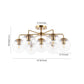 Safavieh Camdyn Flush Mount - Brass | Ceiling Lamps | Modishstore - 3