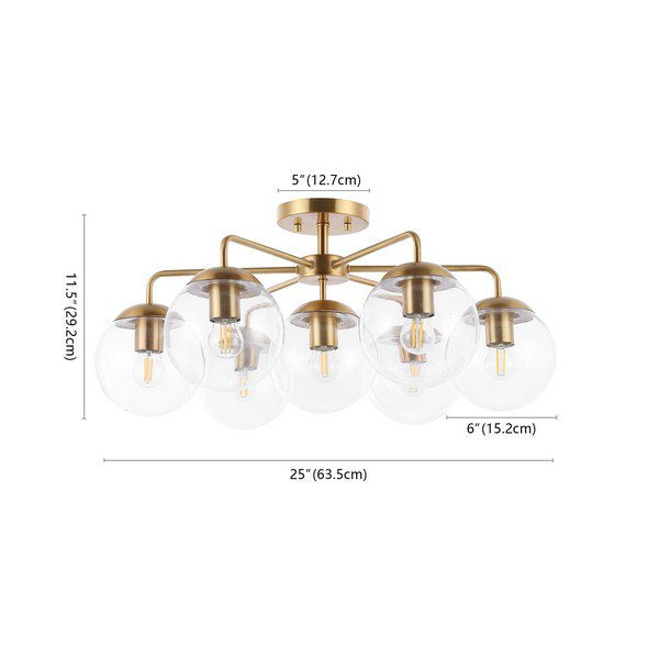 Safavieh Camdyn Flush Mount - Brass | Ceiling Lamps | Modishstore - 3
