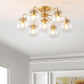 Safavieh Camdyn Flush Mount - Brass | Ceiling Lamps | Modishstore