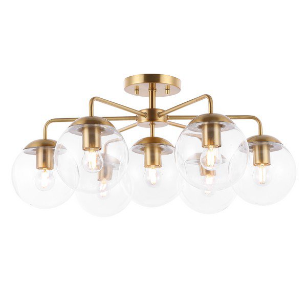 Safavieh Camdyn Flush Mount - Brass | Ceiling Lamps | Modishstore - 2