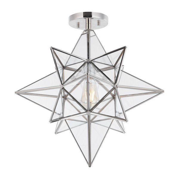 Safavieh Abrielle Flush Mount - Brushed Nickel | Ceiling Lamps | Modishstore - 2