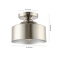 Safavieh Fenton Flush Mount - Brushed Nickel | Ceiling Lamps | Modishstore - 3