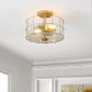 Safavieh Hannes Flush Mount - Brass | Ceiling Lamps | Modishstore