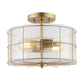 Safavieh Hannes Flush Mount - Brass | Ceiling Lamps | Modishstore - 2