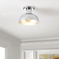 Safavieh Helm Flush Mount - Chrome | Ceiling Lamps | Modishstore