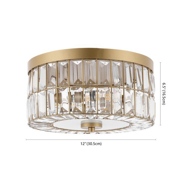 Safavieh Parda Flush Mount - Brass | Ceiling Lamps | Modishstore - 3