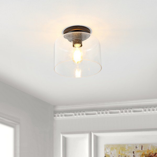 Safavieh Rianne Flush Mount - Black | Ceiling Lamps | Modishstore