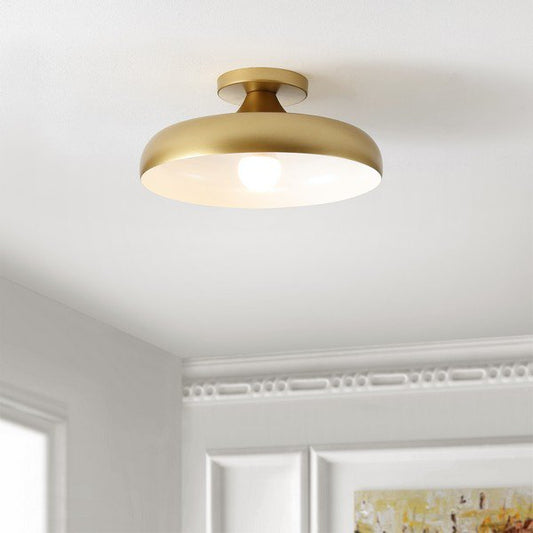 Safavieh Willet Flush Mount - Painted Gold | Ceiling Lamps | Modishstore