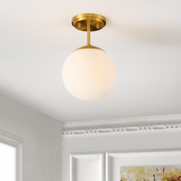 Safavieh Catori Flush Mount - Brass | Ceiling Lamps | Modishstore