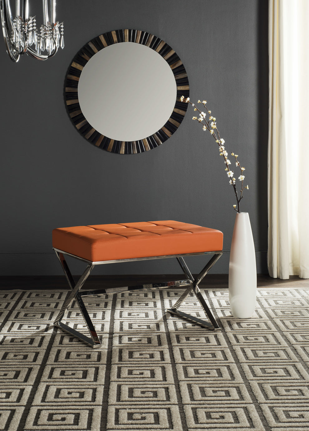 Safavieh Micha Ottoman | Ottomans | Modishstore - 8