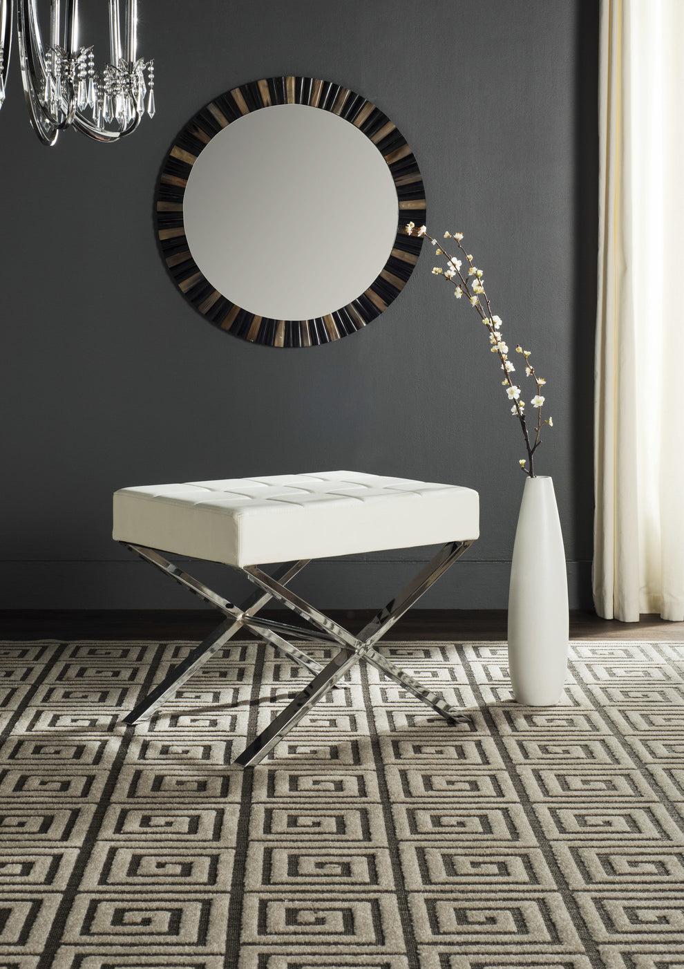 Safavieh Sienna Ottoman | Ottomans | Modishstore - 5