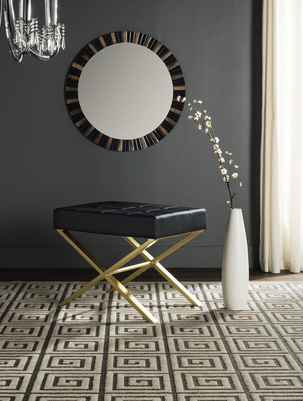 Safavieh Badgley Ottoman | Ottomans | Modishstore - 1