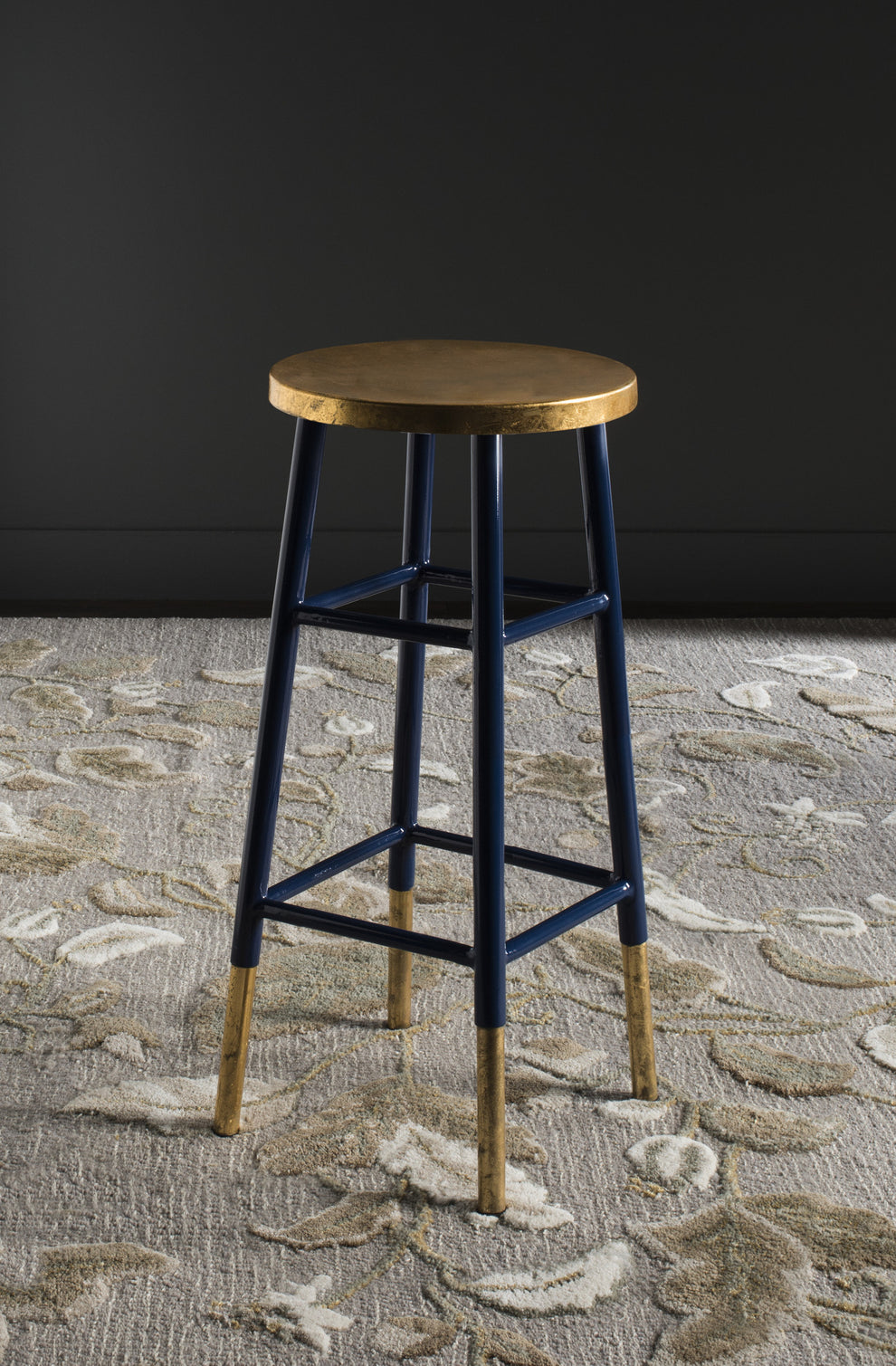 Safavieh Emery Dipped Gold Leaf Barstool | Bar Stools | Modishstore - 1