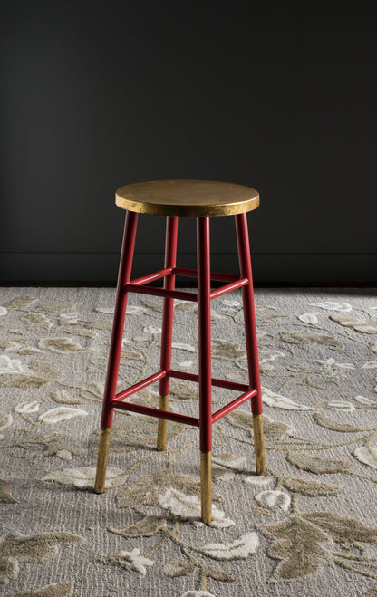 Safavieh Emery Dipped Gold Leaf Barstool | Bar Stools | Modishstore - 2