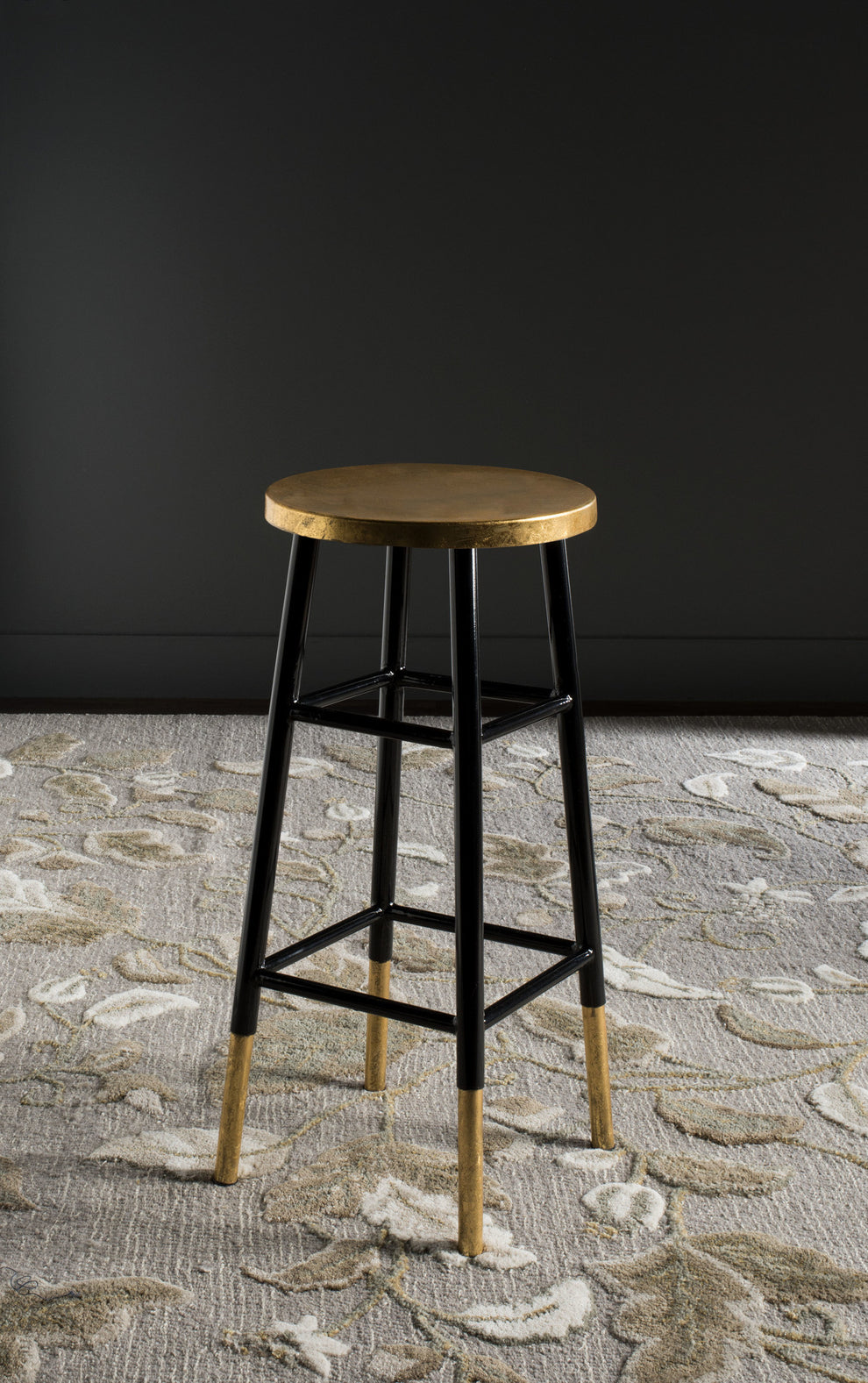 Safavieh Emery Dipped Gold Leaf Barstool | Bar Stools | Modishstore - 3