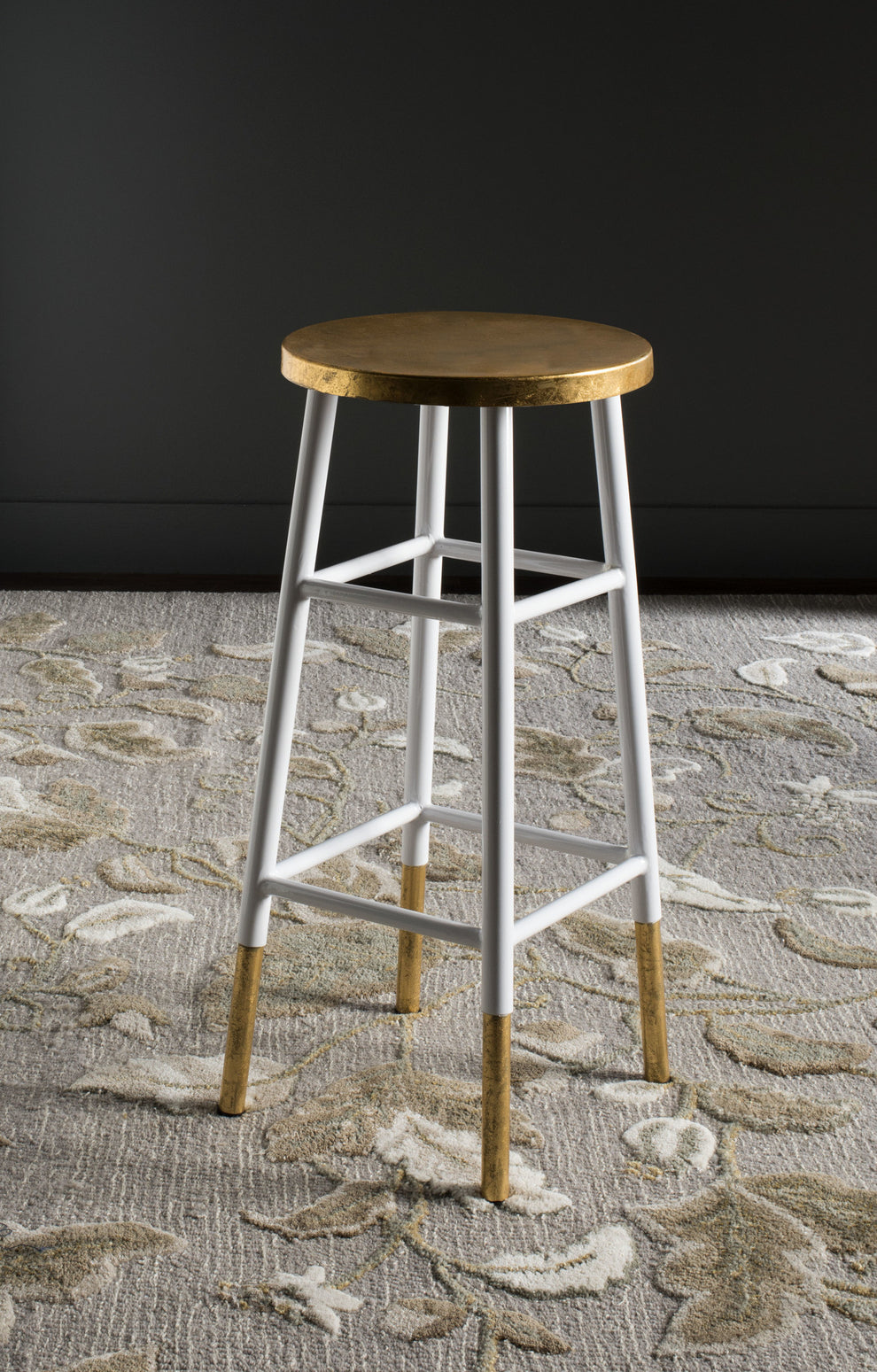 Safavieh Emery Dipped Gold Leaf Barstool | Bar Stools | Modishstore - 4