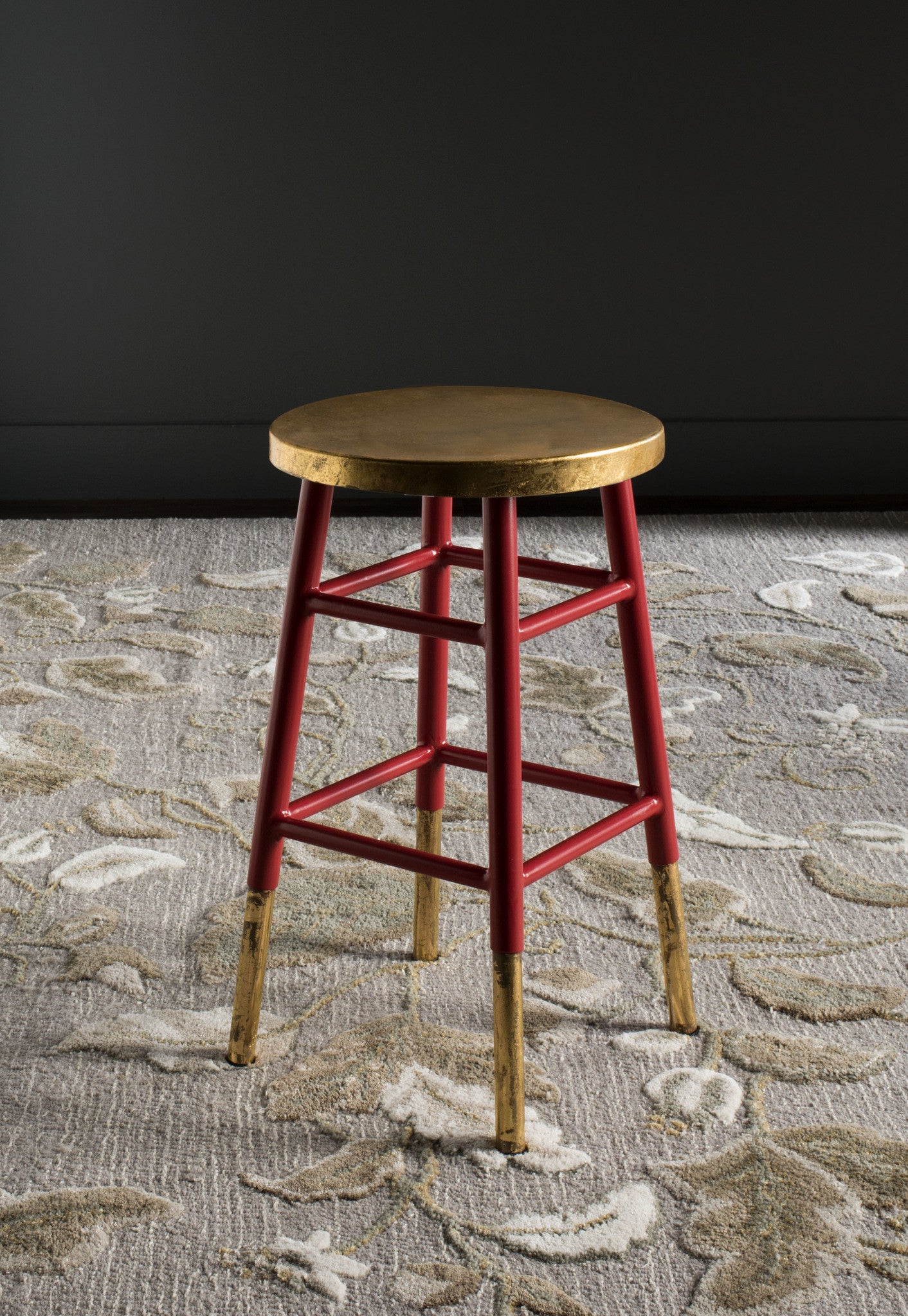 Safavieh Emery Dipped Gold Leaf Counter Stool | Counter Stools |  Modishstore  - 8