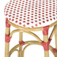 Safavieh Kipnuk Stool Red/White (Indoor/Outdoor) | Bar Stools | Modishstore - 3