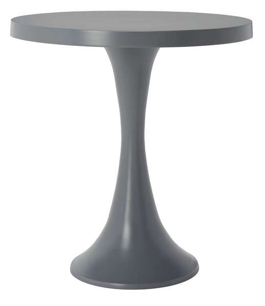 Safavieh Galium Aluminum Round Top Side Table - Dark Gray | Accent Tables | Modishstore