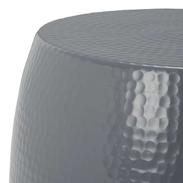 Safavieh Vanadium Round Hammered Stool - Dark Gray | End Tables | Modishstore - 3