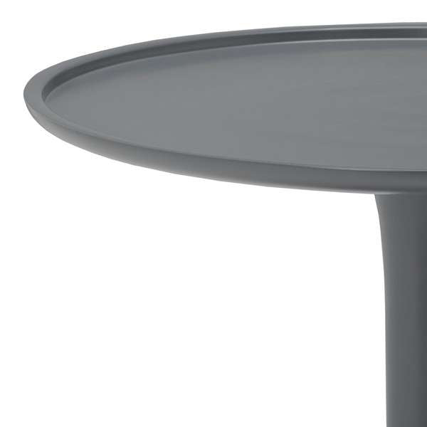 Safavieh Platina Round Top Sleek Table - Dark Gray | Accent Tables | Modishstore - 2
