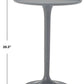 Safavieh Platina Round Top Sleek Table - Dark Gray | Accent Tables | Modishstore - 3