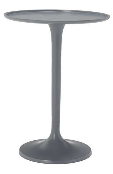Safavieh Platina Round Top Sleek Table - Dark Gray | Accent Tables | Modishstore