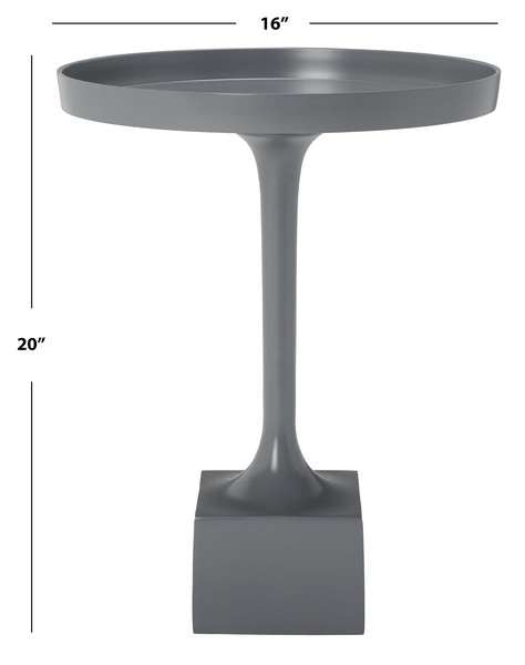 Safavieh Corvus Round Side Table - Dark Gray | Accent Tables | Modishstore - 3
