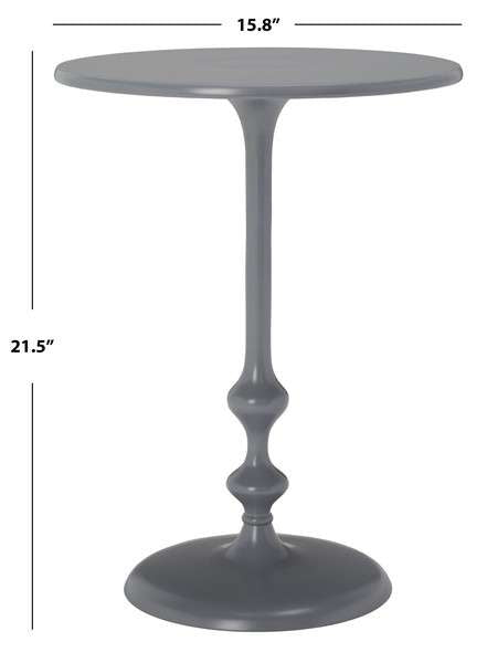 Safavieh Hydra Round Side Table - Dark Gray | Accent Tables | Modishstore - 3