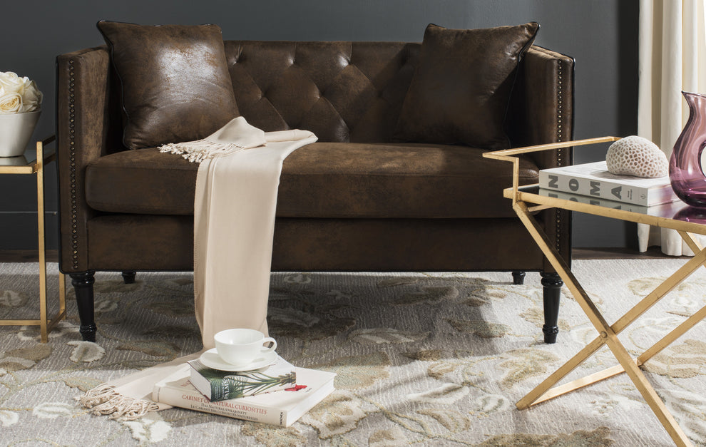 Safavieh Sarah Tufted Settee With Pillows | Sofas | Modishstore - 6