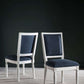 Safavieh Buchanan 19''H French Brasserie Linen Rect Side Chair Set Of 2 - Navy | Dining Chairs | Modishstore