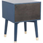 Safavieh Lyla Mid Century Retro Silver Cap Nightstand - Lapis Blue | Nightstands | Modishstore - 3