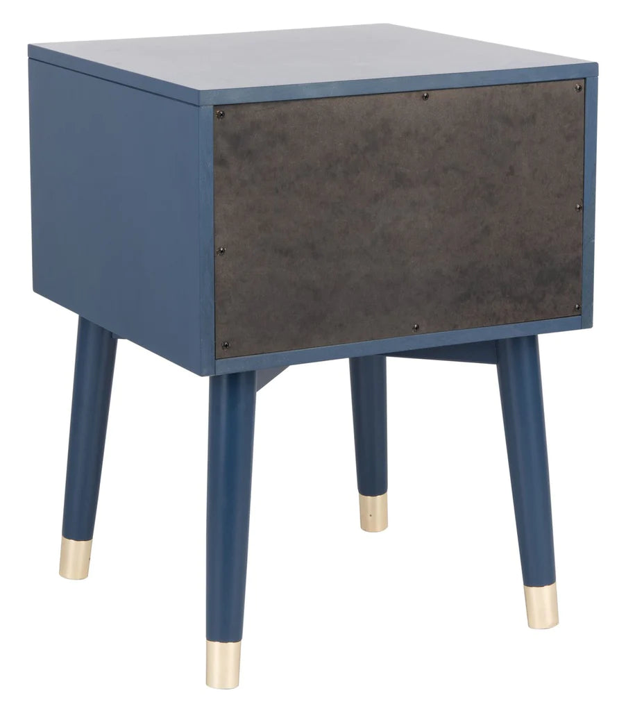 Safavieh Lyla Mid Century Retro Silver Cap Nightstand - Lapis Blue | Nightstands | Modishstore - 3