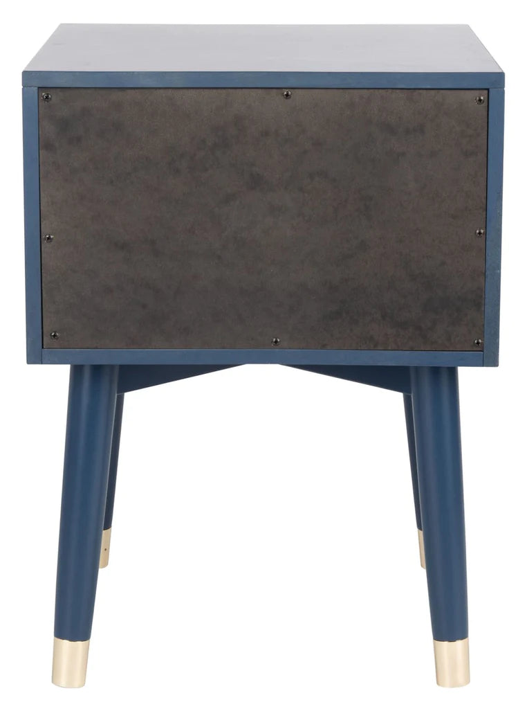 Safavieh Lyla Mid Century Retro Silver Cap Nightstand - Lapis Blue | Nightstands | Modishstore - 2