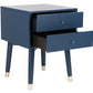 Safavieh Lyla Mid Century Retro Silver Cap Nightstand - Lapis Blue | Nightstands | Modishstore - 8