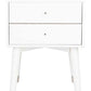 Safavieh Lyla Mid Century Retro Silver Cap Nightstand - White | Nightstands | Modishstore - 2