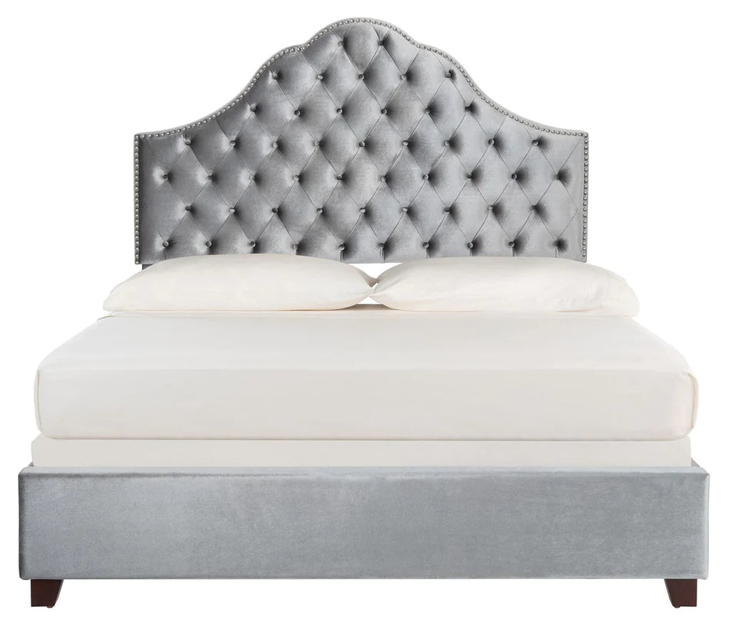 Safavieh Beckham Bed Queen Size - Light Grey | Beds | Modishstore - 3