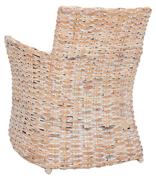 Safavieh Cabana Rattan Arm Chair - White Wash | Accent Chairs | Modishstore - 2