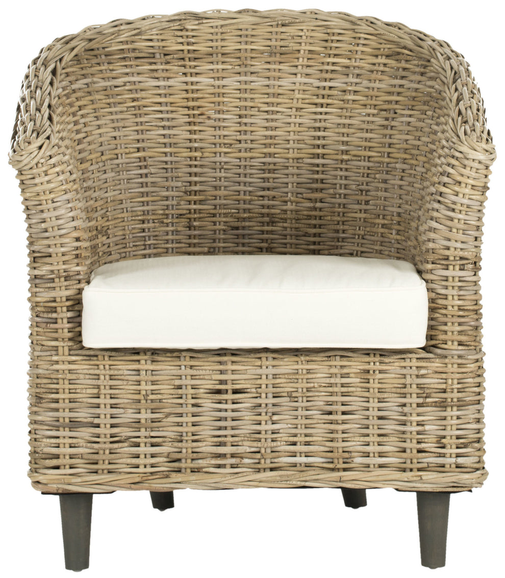 Safavieh Omni Barrel  Low Back Chair in 4 colors Homey , Brown , Natural, brown / Black , Rattan finish and Mango wood  construction | Accent Chairs | Modishstore - 14