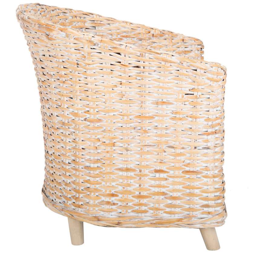 Safavieh Omni Rattan Barrel Chair | Accent Chairs | Modishstore - 3