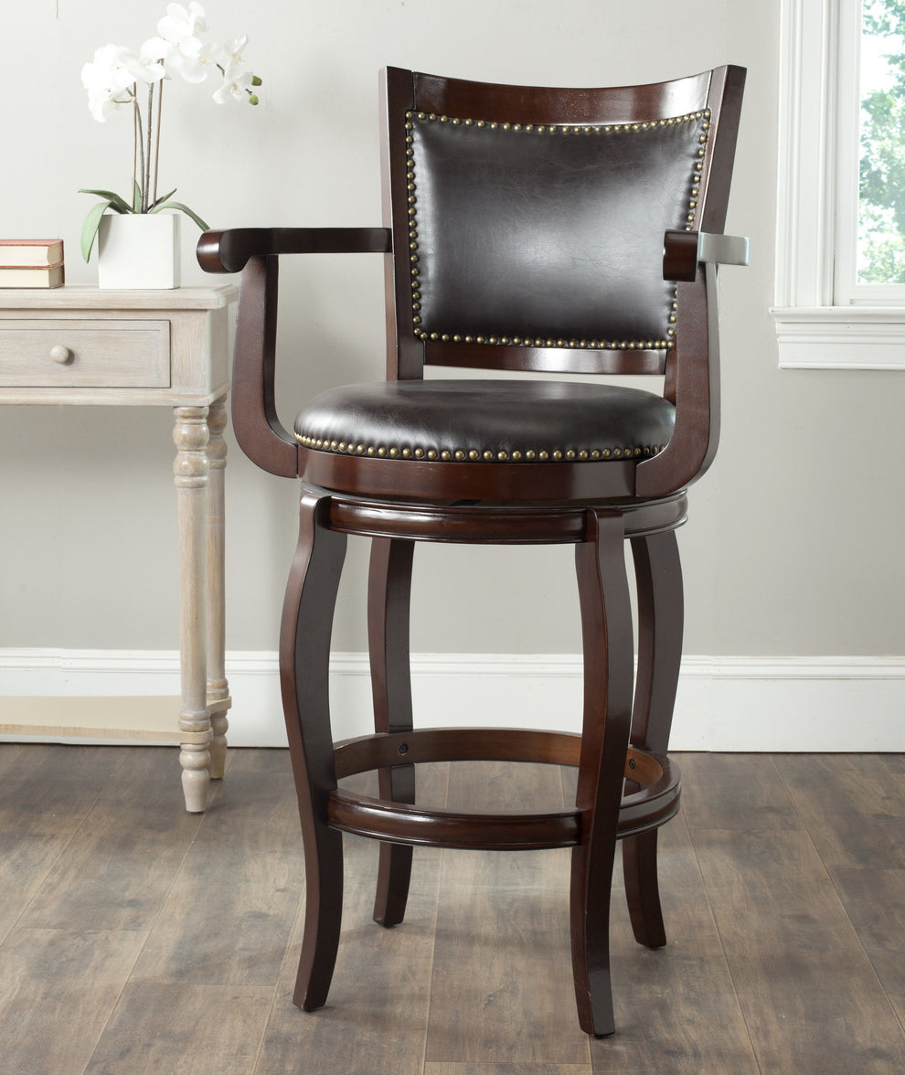 Safavieh Gitan Swivel Barstool | Bar Stools | Modishstore - 1